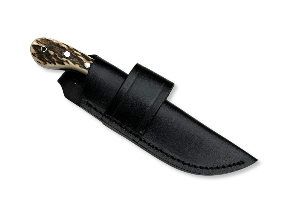 ACEJET Skinner Beaver 4" – Handgemaakt Jachtmes met Gewei & Elmax Staal