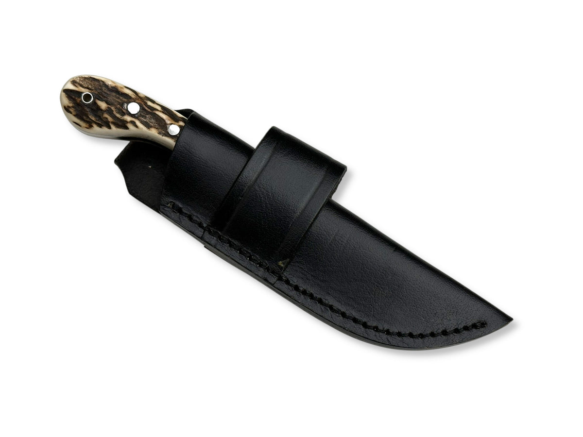 ACEJET Skinner Beaver 4" – Handgemaakt Jachtmes met Gewei & Elmax Staal