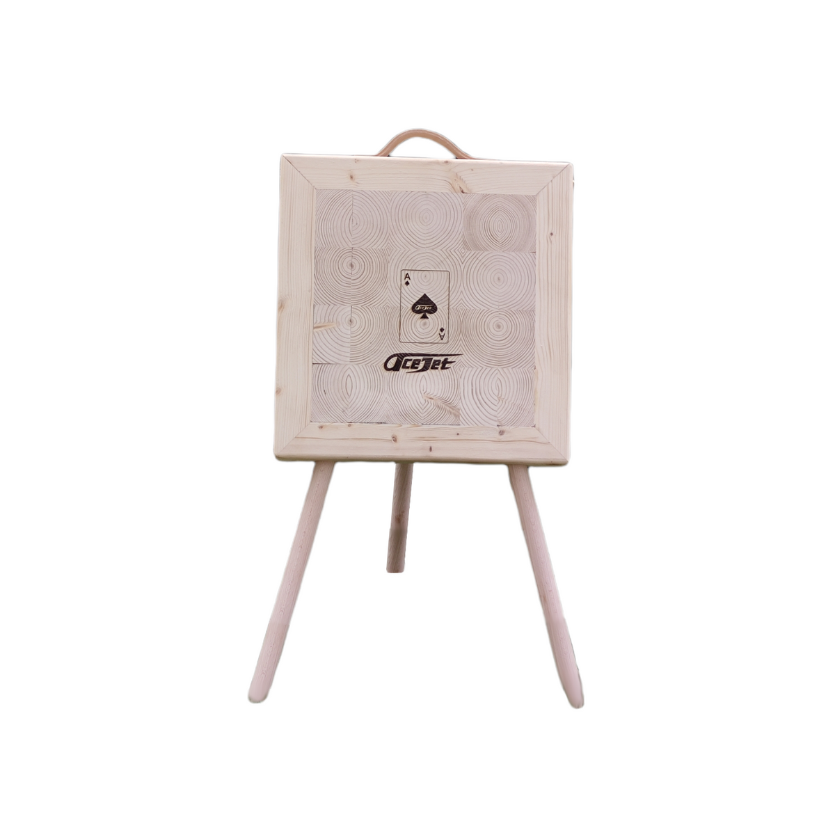 ACEJET Endgrain PRO Square 21" – Staand Werpdoel voor Messen & Bijlen