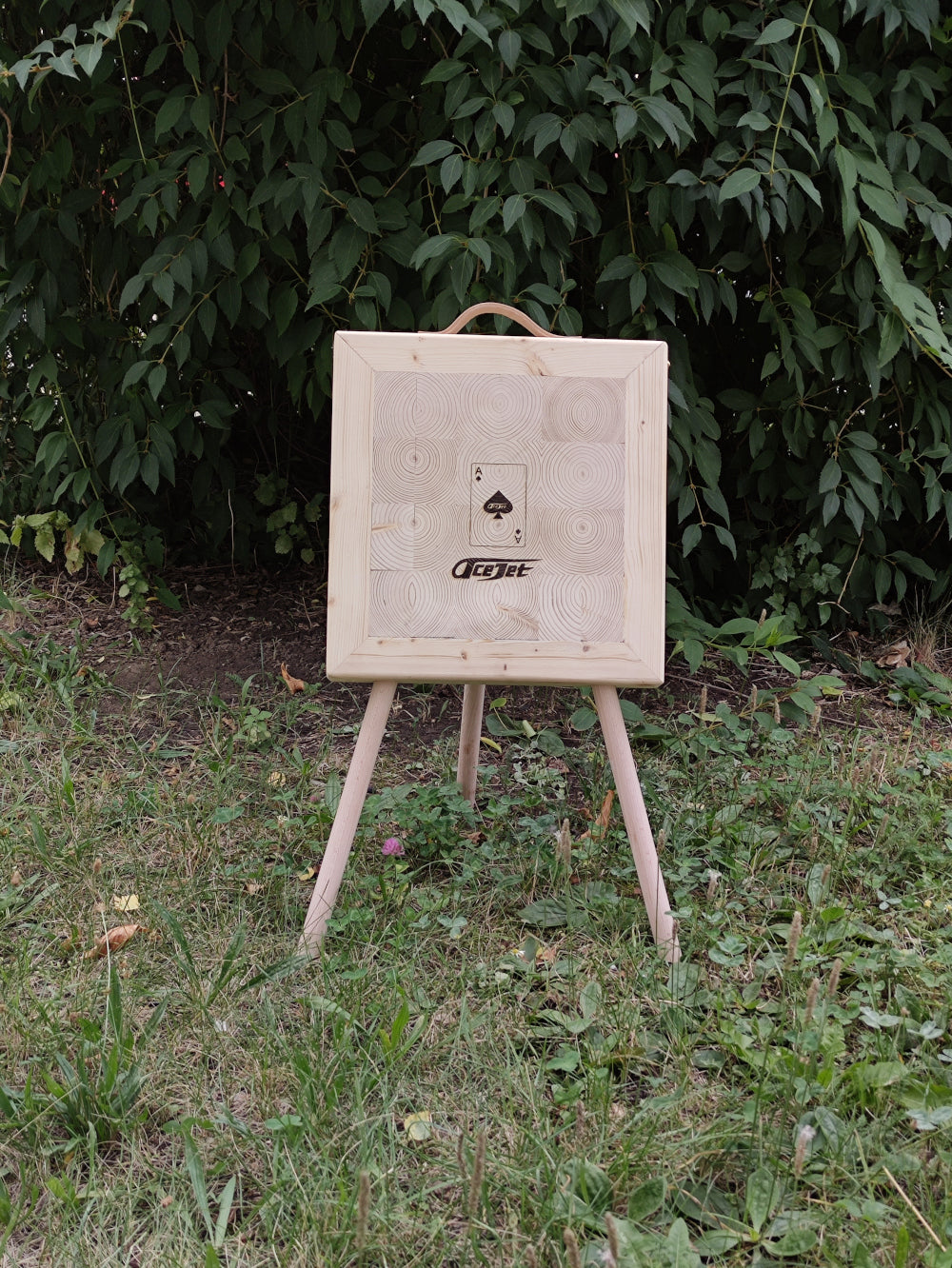 ACEJET Endgrain PRO Square 21" – Staand Werpdoel voor Messen & Bijlen