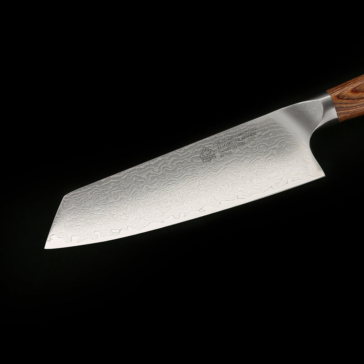 PUMA IP Santokumes 18 cm – VG-10 Damaststaal met Pakkahouten Heft