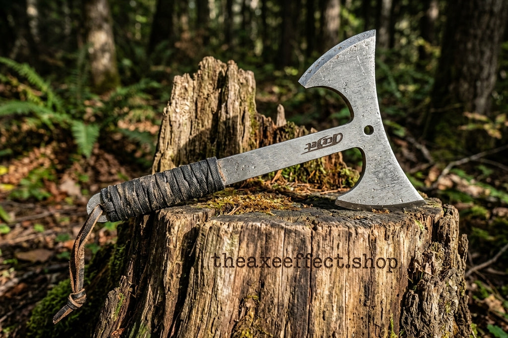 Mini Bijlwerpen Set – ACEJET Raptor Mini Werpbijl & Houten Target Bord 21"