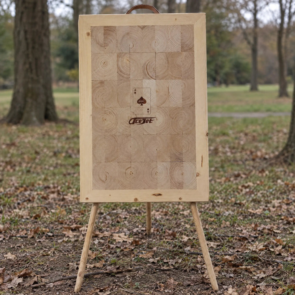 ACEJET Endgrain PRO Oblong 32" – Groot Staand Werpdoel voor Messen & Bijlen