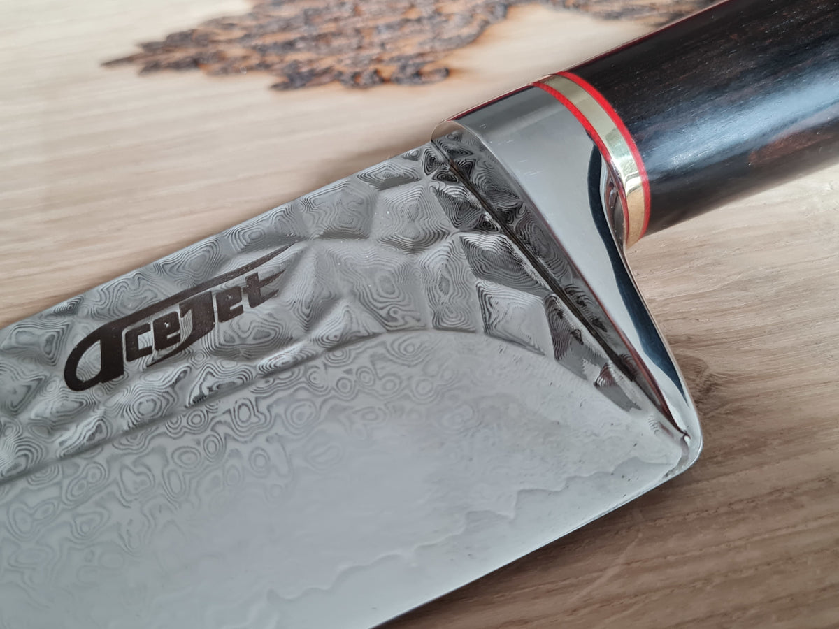 ACEJET Hammerman Santoku Chef Mes – Damascus VG-10